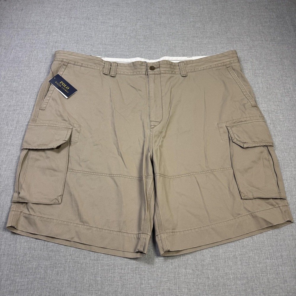 Polo Ralph Lauren Cargo Shorts Mens 50B Beige 12 Inseam Cotton Relaxed Fit